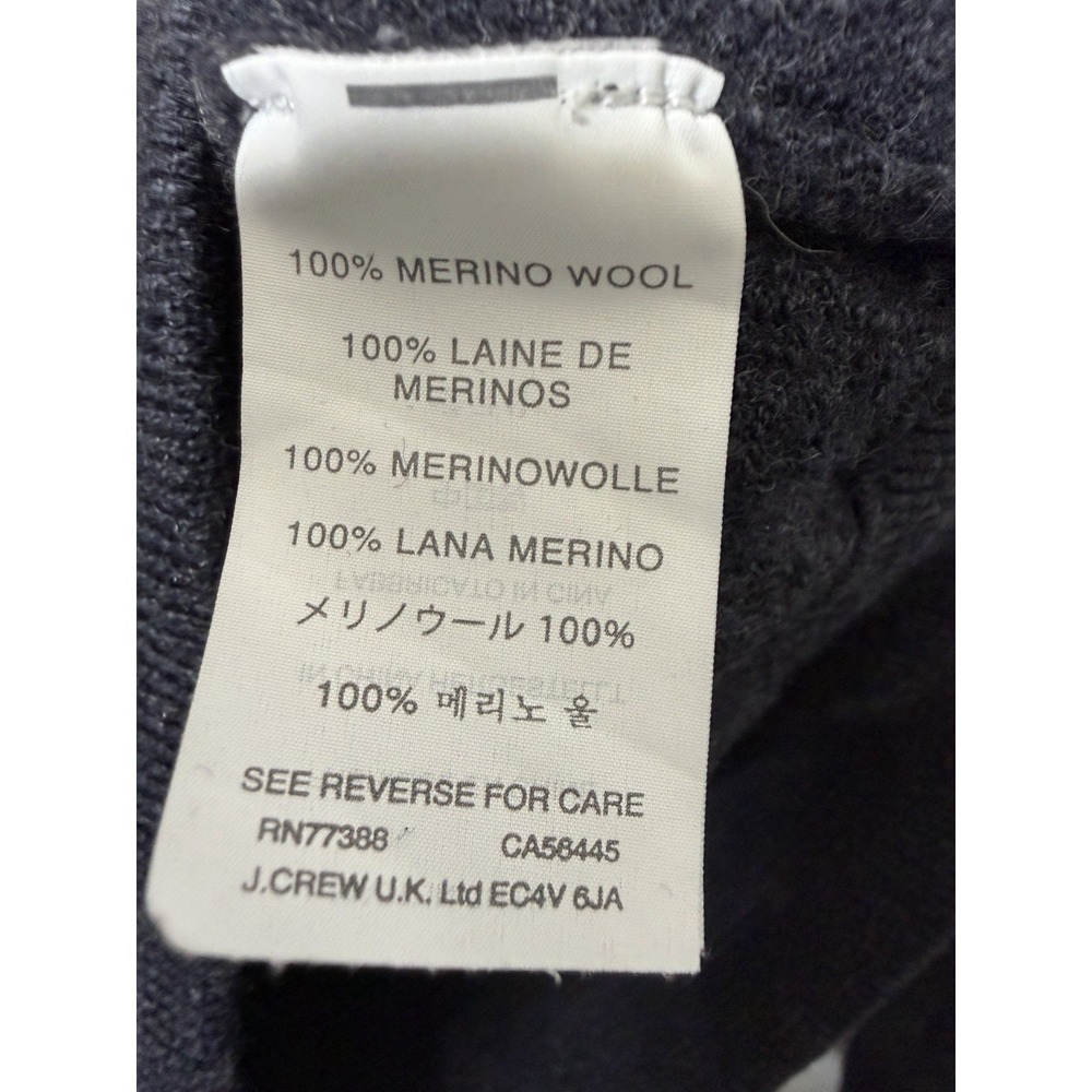 J.Crew Boys Large Merino Wool Quarter Zip Sweater – Charcoal Gray – Slim Fit - Picture 8 of 13